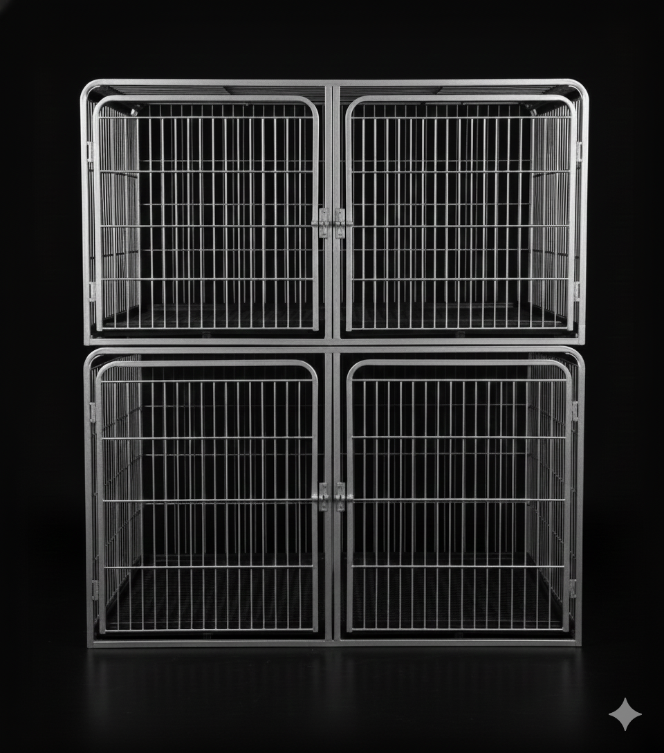 Canil Vertical de 3 Lugares Azul