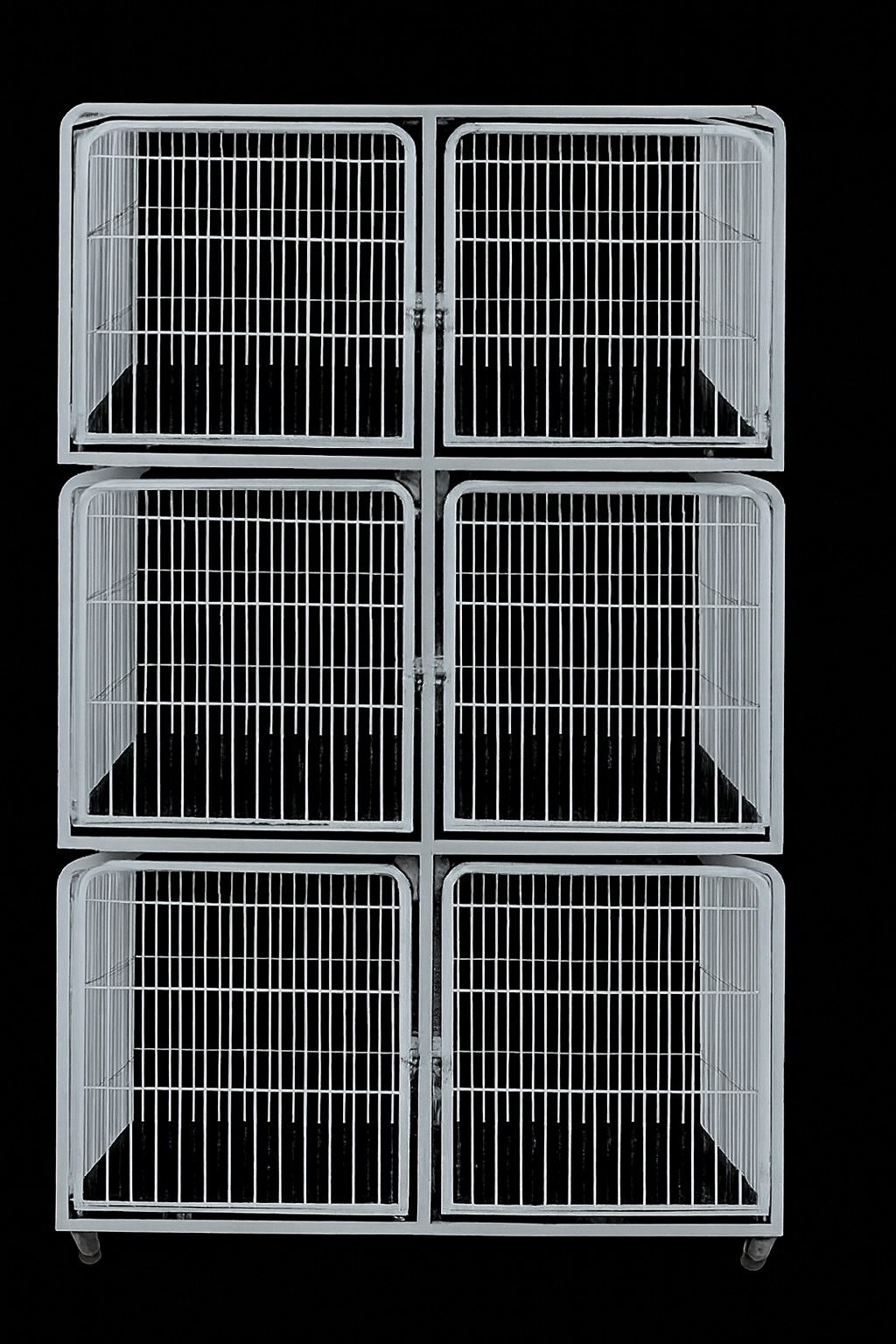 Canil Vertical de 3 Lugares Azul